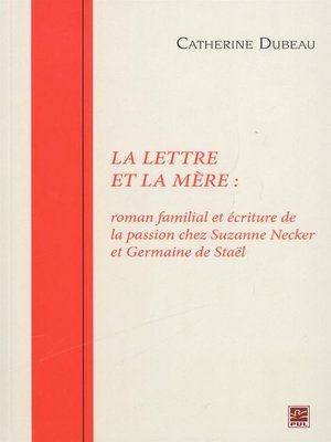 cover image of La lettre et la mère